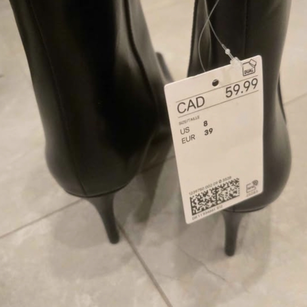 H&M Sleek Black Heeled Boots